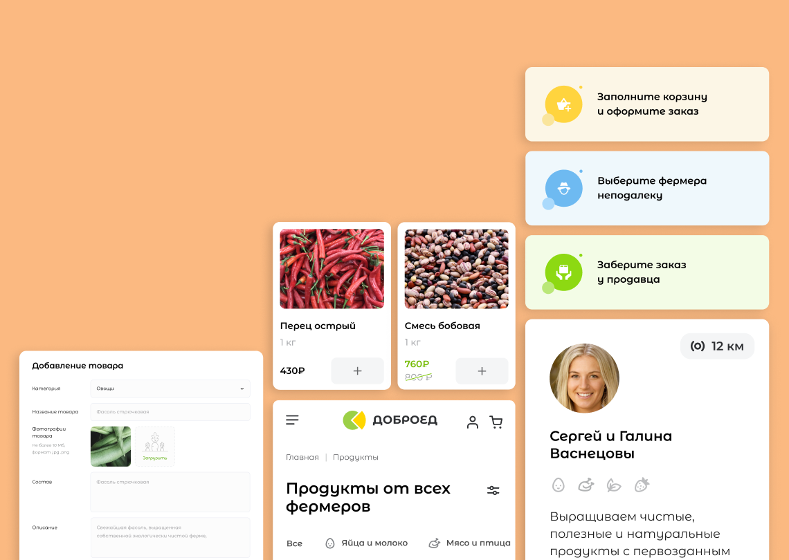 Проектирование, дизайн и разработка платформы для фуд-ретейла «Доброед»